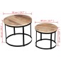 vidaXL Set de mesa de centro redondas 2 uds madera de mango 40/50 cm vidaXL Set de mesa de centro redondas 2 uds madera de mango 40/50 cm