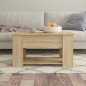 vidaXL Mesa de centro madera contrachapada roble Sonoma 79x49x41 cm