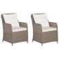 vidaXL Juego de comedor de jardín 3 piezas marrón vidaXL Juego de comedor de jardín 3 piezas marrón