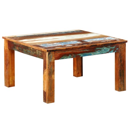 vidaXL Mesa de centro cuadrada de madera reciclada 