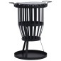 vidaXL Brasero de jardín con parrila BBQ acero inoxidable 47,5 cm vidaXL Brasero de jardín con parrila BBQ acero inoxidable 47,5 cm