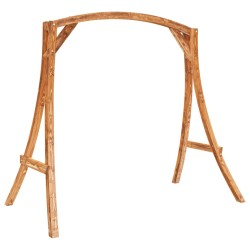 vidaXL Columpio de madera maciza curvada con acabado de teca