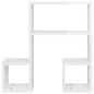 vidaXL Estantes de pared 2 uds contrachapado blanco brillo 50x15x50 cm