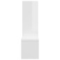 vidaXL Estantes de pared 2 uds contrachapado blanco brillo 50x15x50 cm