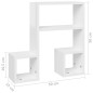 vidaXL Estantes de pared 2 uds contrachapado blanco brillo 50x15x50 cm