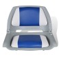 vidaXL Asiento de barco respaldo plegable cojín azul blanco 41x51x48cm vidaXL Asiento de barco respaldo plegable cojín azul blanco 41x51x48cm