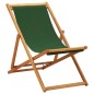 vidaXL Silla de playa plegable madera de eucalipto y tela verde vidaXL Silla de playa plegable madera de eucalipto y tela verde