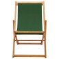 vidaXL Silla de playa plegable madera de eucalipto y tela verde vidaXL Silla de playa plegable madera de eucalipto y tela verde