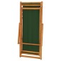 vidaXL Silla de playa plegable madera de eucalipto y tela verde vidaXL Silla de playa plegable madera de eucalipto y tela verde