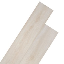 vidaXL Lamas para suelo de PVC autoadhesivas 5,02m² 2mm roble blanco