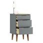 vidaXL Mesita de noche MOLDE madera maciza de pino gris 40x35x65 cm vidaXL Mesita de noche MOLDE madera maciza de pino gris 40x35x65 cm