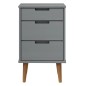 vidaXL Mesita de noche MOLDE madera maciza de pino gris 40x35x65 cm vidaXL Mesita de noche MOLDE madera maciza de pino gris 40x35x65 cm
