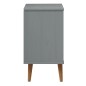 vidaXL Mesita de noche MOLDE madera maciza de pino gris 40x35x65 cm vidaXL Mesita de noche MOLDE madera maciza de pino gris 40x35x65 cm