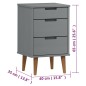 vidaXL Mesita de noche MOLDE madera maciza de pino gris 40x35x65 cm vidaXL Mesita de noche MOLDE madera maciza de pino gris 40x35x65 cm