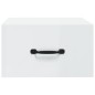 vidaXL Mesita de noche de pared blanco brillante 35x35x20 cm vidaXL Mesita de noche de pared blanco brillante 35x35x20 cm