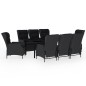 vidaXL Juego de comedor de jardín 9 piezas gris oscuro