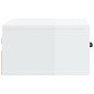 vidaXL Mesita de noche de pared blanco brillante 35x35x20 cm vidaXL Mesita de noche de pared blanco brillante 35x35x20 cm