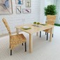 vidaXL Sillas de comedor 2 unidades madera maciza de mango y abacá vidaXL Sillas de comedor 2 unidades madera maciza de mango y abacá