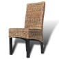 vidaXL Sillas de comedor 2 unidades madera maciza de mango y abacá vidaXL Sillas de comedor 2 unidades madera maciza de mango y abacá