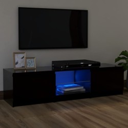 vidaXL Mueble para TV con luces LED negro 120x30x35,5 cm