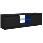 vidaXL Mueble para TV con luces LED negro 120x30x35,5 cm