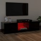vidaXL Mueble para TV con luces LED negro 120x30x35,5 cm