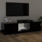 vidaXL Mueble para TV con luces LED negro 120x30x35,5 cm