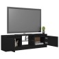 vidaXL Mueble para TV con luces LED negro 120x30x35,5 cm