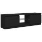 vidaXL Mueble para TV con luces LED negro 120x30x35,5 cm