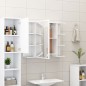 vidaXL Armario de espejo de baño madera contrachapada 80x20,5x64 cm vidaXL Armario de espejo de baño madera contrachapada 80x20,5x64 cm