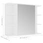 vidaXL Armario de espejo de baño madera contrachapada 80x20,5x64 cm vidaXL Armario de espejo de baño madera contrachapada 80x20,5x64 cm