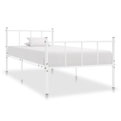vidaXL Estructura de cama de metal blanco 90x200 cm
