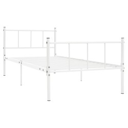 vidaXL Estructura de cama de metal blanco 90x200 cm
