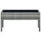 vidaXL Mesa de jardín ratán sintético gris 75x40x37 cm vidaXL Mesa de jardín ratán sintético gris 75x40x37 cm