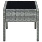 vidaXL Mesa de jardín ratán sintético gris 75x40x37 cm vidaXL Mesa de jardín ratán sintético gris 75x40x37 cm