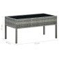 vidaXL Mesa de jardín ratán sintético gris 75x40x37 cm vidaXL Mesa de jardín ratán sintético gris 75x40x37 cm