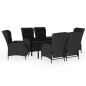 vidaXL Juego de comedor de jardín 7 piezas gris oscuro vidaXL Juego de comedor de jardín 7 piezas gris oscuro
