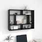 vidaXL Estantería de pared madera contrachapada negro 75x16x55 cm vidaXL Estantería de pared madera contrachapada negro 75x16x55 cm