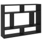 vidaXL Estantería de pared madera contrachapada negro 75x16x55 cm vidaXL Estantería de pared madera contrachapada negro 75x16x55 cm