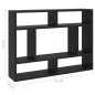 vidaXL Estantería de pared madera contrachapada negro 75x16x55 cm vidaXL Estantería de pared madera contrachapada negro 75x16x55 cm