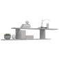 vidaXL Estante de pared de TV contrachapado gris hormigón 125x18x23 cm vidaXL Estante de pared de TV contrachapado gris hormigón 125x18x23 cm