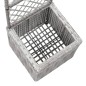 vidaXL Enrejado y arriate 1 maceta ratán sintético gris 30x30x107 cm vidaXL Enrejado y arriate 1 maceta ratán sintético gris 30x30x107 cm