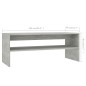 vidaXL Mesa de centro madera contrachapada gris hormigón 100x40x40 cm vidaXL Mesa de centro madera contrachapada gris hormigón 100x40x40 cm