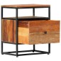 vidaXL Mesita de noche de madera maciza reciclada y acero 40x30x50 cm vidaXL Mesita de noche de madera maciza reciclada y acero 40x30x50 cm