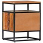 vidaXL Mesita de noche de madera maciza reciclada y acero 40x30x50 cm vidaXL Mesita de noche de madera maciza reciclada y acero 40x30x50 cm