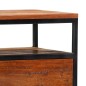 vidaXL Mesita de noche de madera maciza reciclada y acero 40x30x50 cm vidaXL Mesita de noche de madera maciza reciclada y acero 40x30x50 cm