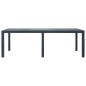 vidaXL Mesa de jardín de plástico aspecto ratán gris 220x90x72 cm vidaXL Mesa de jardín de plástico aspecto ratán gris 220x90x72 cm