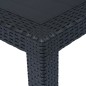 vidaXL Mesa de jardín de plástico aspecto ratán gris 220x90x72 cm vidaXL Mesa de jardín de plástico aspecto ratán gris 220x90x72 cm
