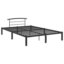 vidaXL Estructura de cama de metal negro 160x200 cm