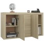 vidaXL Aparador madera contrachapada color roble Sonoma 120x36x69 cm vidaXL Aparador madera contrachapada color roble Sonoma 120x36x69 cm